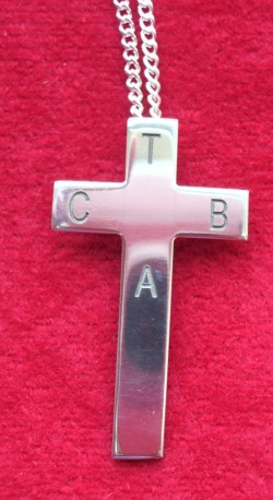 Cross with initials